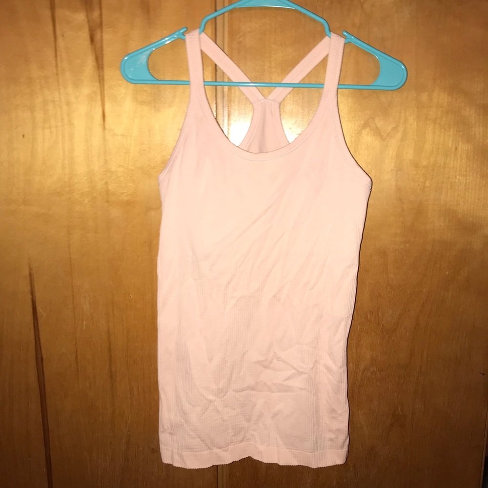 Lululemon Light Cream Pink Ribbed Tank Top